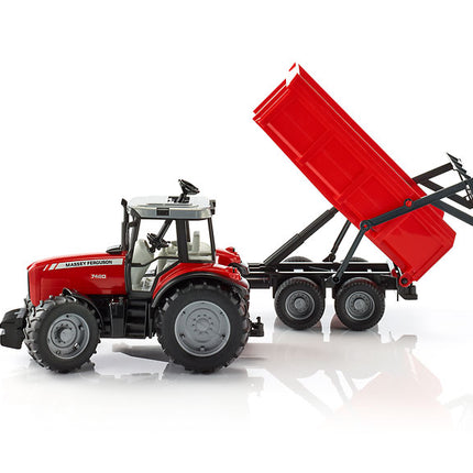 Massey ferguson 7480 avec remorque à benne basculante - bruder 02045