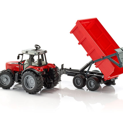 Massey ferguson 7480 avec remorque à benne basculante - bruder 02045