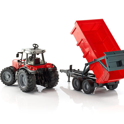 Massey ferguson 7480 avec remorque à benne basculante - bruder 02045