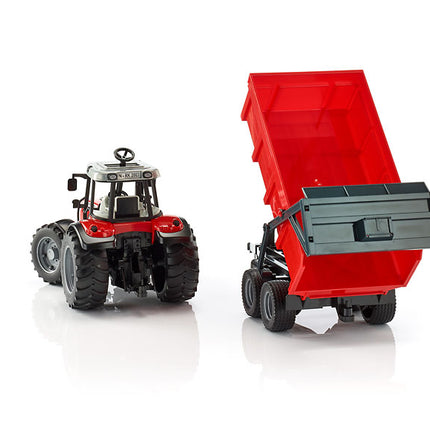 Massey ferguson 7480 avec remorque à benne basculante - bruder 02045