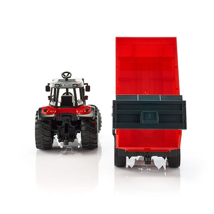 Massey ferguson 7480 avec remorque à benne basculante - bruder 02045