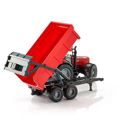 Massey ferguson 7480 avec remorque à benne basculante - bruder 02045