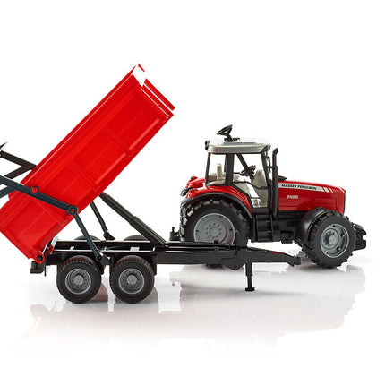 Massey ferguson 7480 avec remorque à benne basculante - bruder 02045