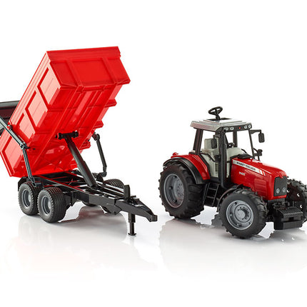 Massey ferguson 7480 avec remorque à benne basculante - bruder 02045