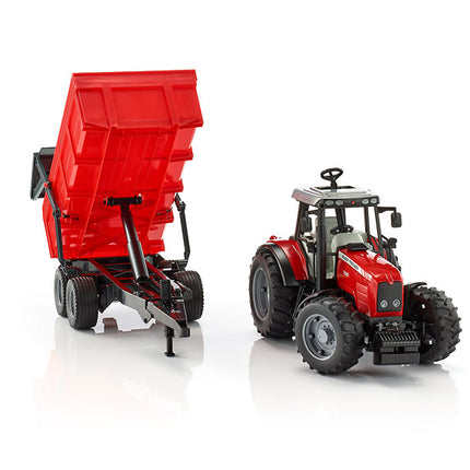 Massey ferguson 7480 avec remorque à benne basculante - bruder 02045