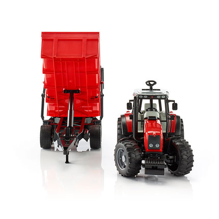 Massey ferguson 7480 avec remorque à benne basculante - bruder 02045