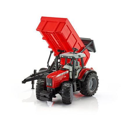 Massey ferguson 7480 avec remorque à benne basculante - bruder 02045