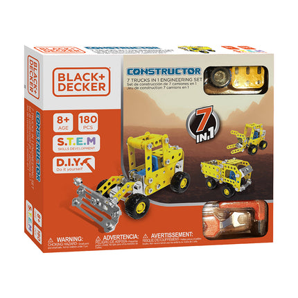 Constructor - 7-in-1 Truck Construction Set, 180 Pieces
