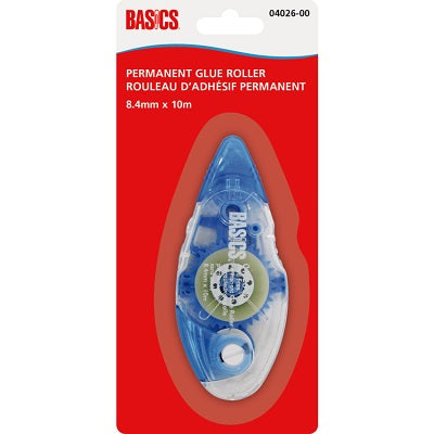 ADHESIVE ROLLER-BASICS PERM. NON-REFILLABLE 8.4MMX10M