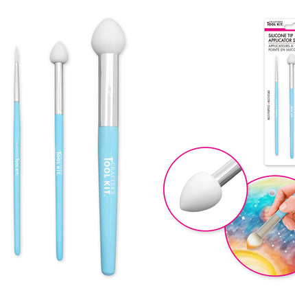 Ens de 3 applicateurs pointe en silicone