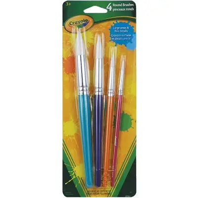 Jeu De 4 Pinceaux À Peinture Ronds Crayola(Md), Assortis