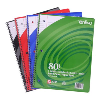 Spiral Notebook, Lined, 1 Subject. 80 pages