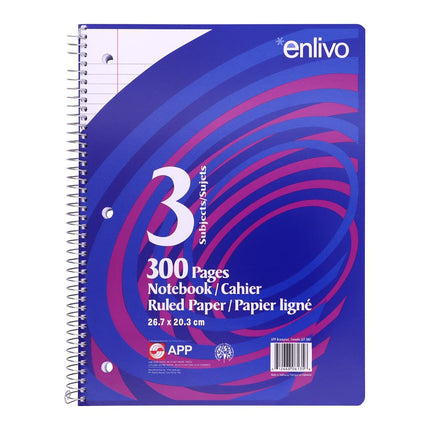 Spiral notebook 3 subjects