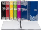 200p long lined spiral notebook