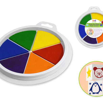 Tampon encreur lavable 6 couleurs