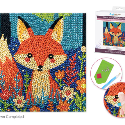 Kit d'art de toile de diamant 6.25X6.25po Renard