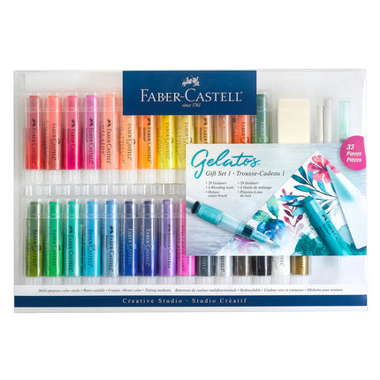 Ensemble cadeau Faber Castell Gelatos 28 couleurs