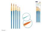 Pqt de 5 pinceaux ronds en taklon de luxe - Color factory