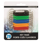 Paquet De 20 Porte-Clés En Plastique Avec Anneau Fendu, Couleurs Variées