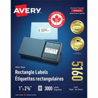 Étiquettes rectangulaires blanches Easy Peel® Boîte de 100 feuilles, 2-5/8 x 1