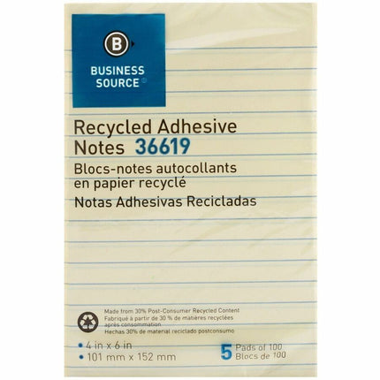 Business Source - Notes adhésives jaunes