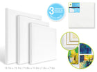 Ens de 3 toiles montée 8X8po 12X12po 16X16po Color factory