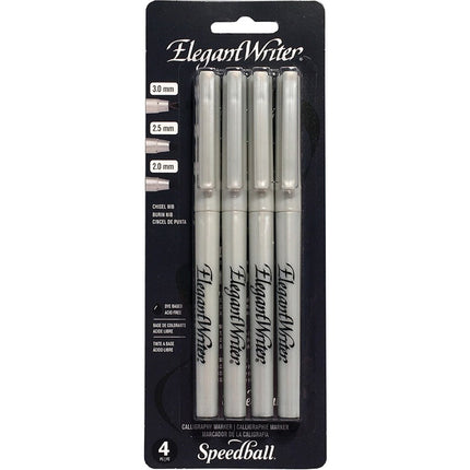 Speedball - Ensemble de 4 stylos calligraphiques