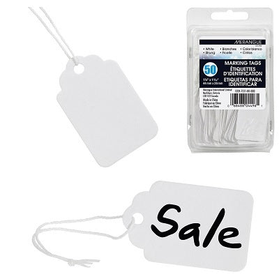 Paquet De 50 Étiquettes D’Identification De 1,75 X 1,09 Po, Blanc