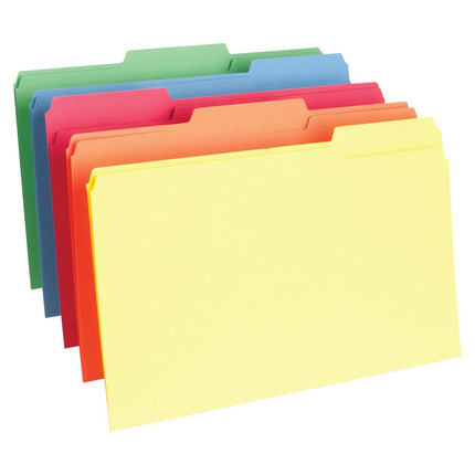 Chemise à dossier de couleur Business Source Format légal, couleurs variées Boite de 100