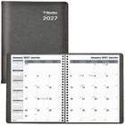 Blueline® 2027 Net Zero Carbon™ agenda mensuel, 14 mois, décembre 2026 à janvier 2028, reliure à spirale double, 9 1/4 po (234,95 mm) x 7 1/4 po (184,15 mm), noir, bilingue