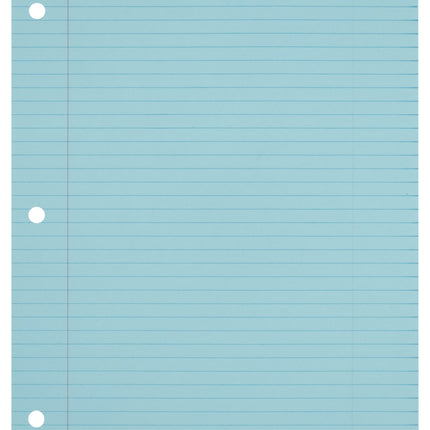 Pack of 100 lined colored sheets 8.5x11''