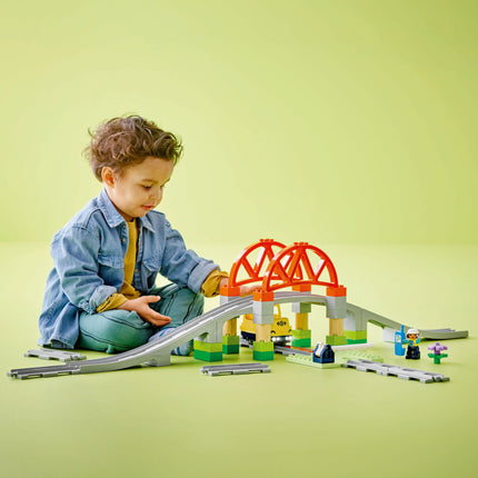 Lego Duplo 10426 Train Bridge and Tracks Expansion Set 