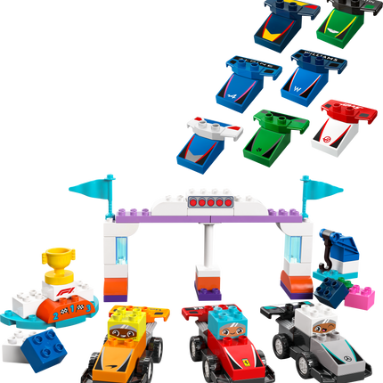 LEGO® DUPLO® My Town F1® Racing Cars &amp; Drivers Building Toy for Family Fun 10445