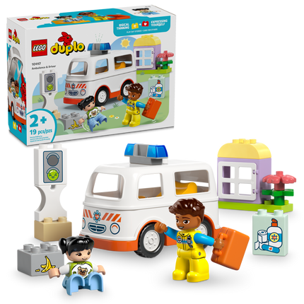 LEGO® DUPLO® Ambulance and Driver for Pretend Play 10447