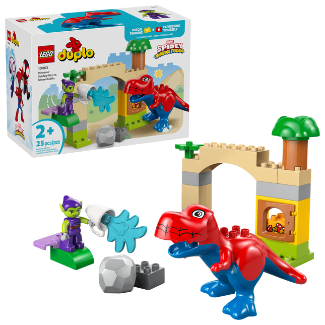 Lego Marvel 10463 Le dinosaure Spidey-Rex contre le Bouffon vert