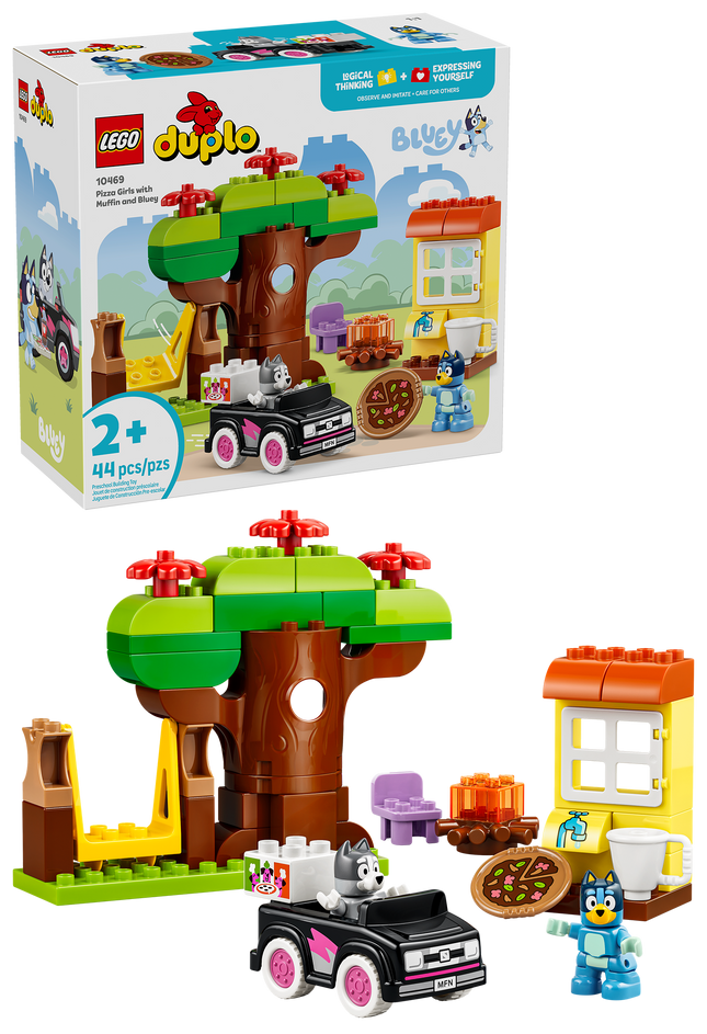 LEGO® DUPLO® Bluey Les livreuses de pizza avec Muffin et Bluey 10469