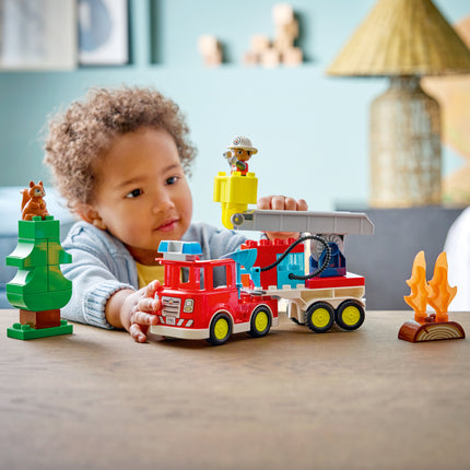 Lego Duplo 10473 Fire Truck with Hose and Firefighter