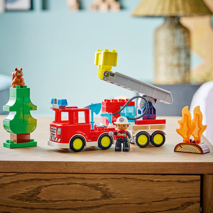 Lego Duplo 10473 Fire Truck with Hose and Firefighter