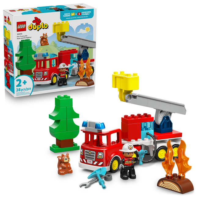 Lego Duplo 10473 Le camion de pompiers avec un boyau et un pompier