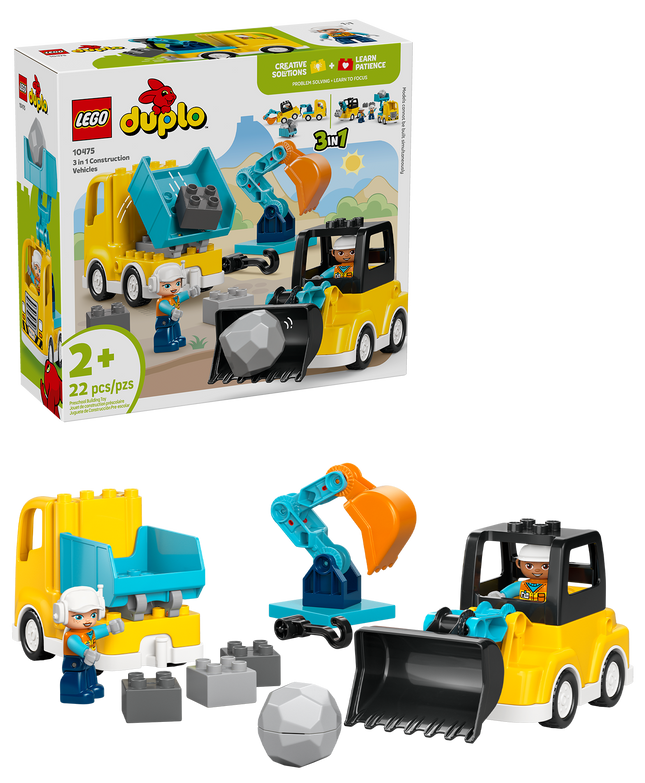 Lego Duplo 10475 Les véhicules de chantier 3 en 1