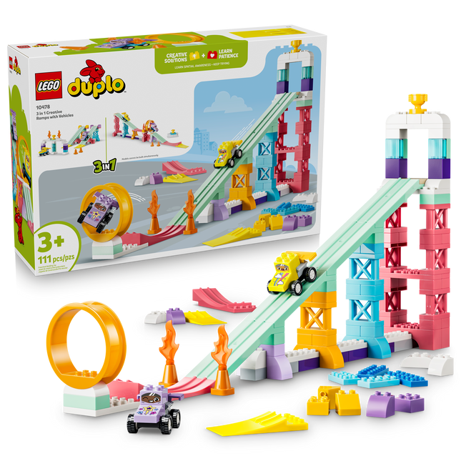 LEGO® DUPLO® Ma Ville Les Rampes Créatives avec des Véhicules 3 en 1 10478