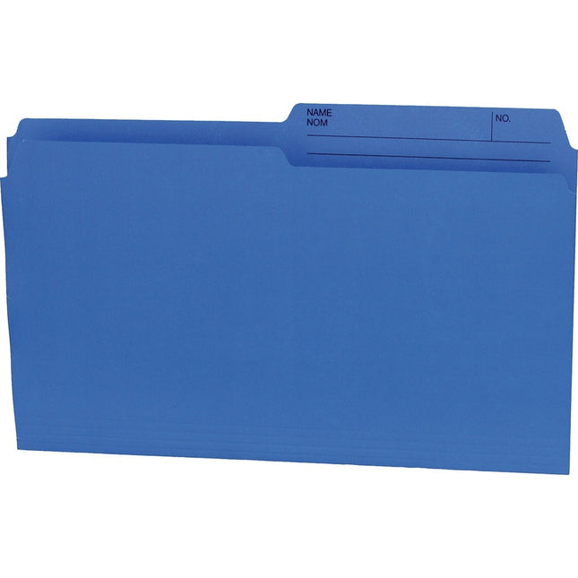 Offix 1/2 Onglet coupé Légal Chemise à dossier à onglet supérieur Bleu