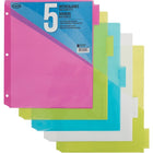 Paquet de 5 intercalaires avec pochettes Geo en plastique