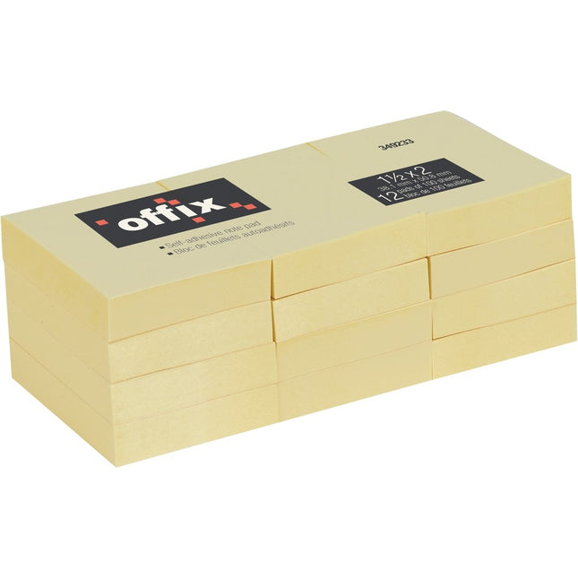 Offix - Feuillet adhésif 1.5 x 2'' -12/pqt