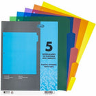 GEO - 5 Intercalaires en plastique avec onglets