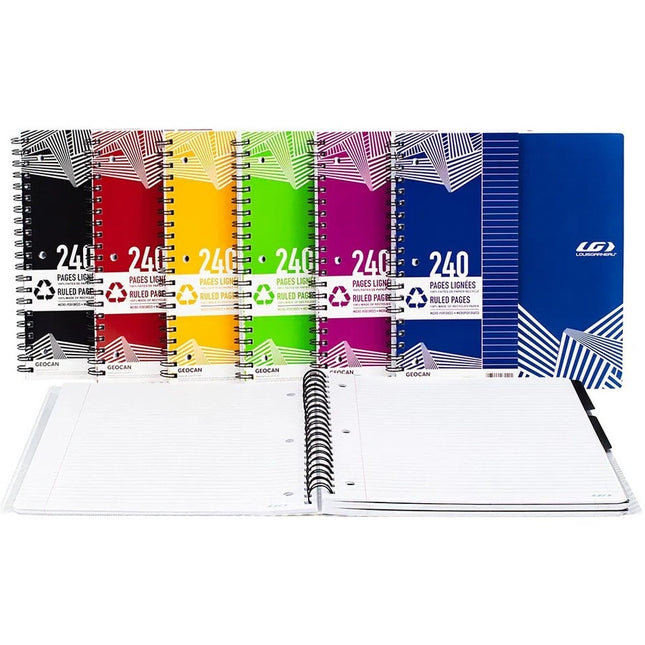 Spiral notebook lined 240p point lg