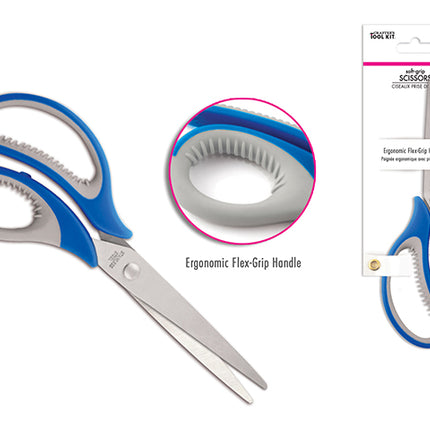 Ciseaux ergonomique avec prise flexible 8.25po Crafter's tools