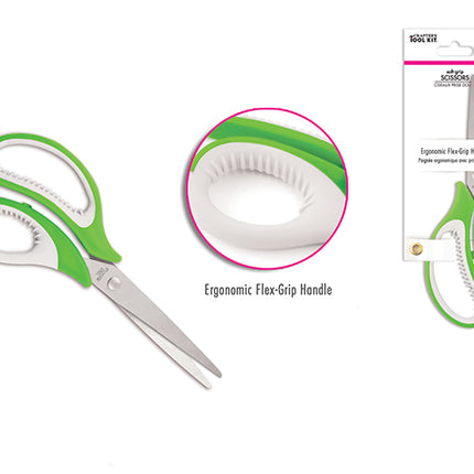 Ciseaux poignée ergonomique avec prise flexible 6.5po