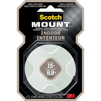 Ruban De Montage Double-Face Pour L’Intérieur De Scotch-Mount, 12,7 Mm X 2 M
