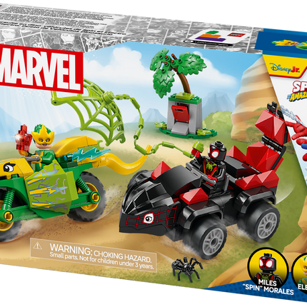 LEGO® Marvel Spidey et ses amis extraordinaires La poursuite en dino-véhicules de Spin et Electro 11198